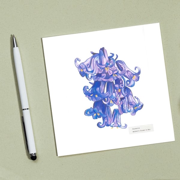 Bluebells square card