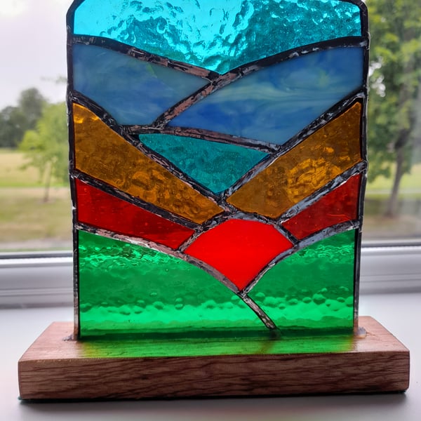 SUNSET - stained glass suncatcher