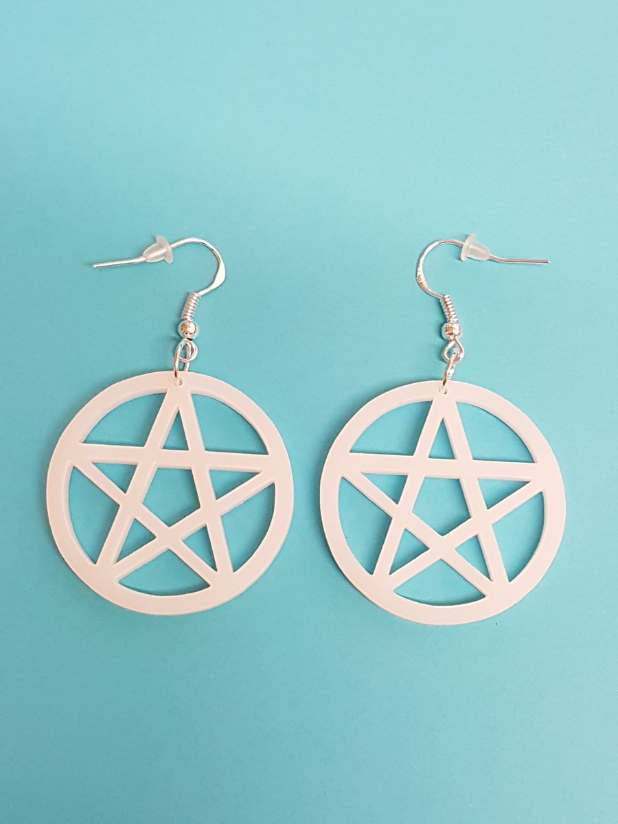 Pentagram Symbol Earrings - Acrylic