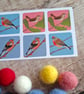 Nightingale, Linnet and Chaffinch Envelope Stickers - Set of 6