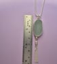 Beautiful Unique Foam Color Seaham Seaglass Pendant Necklace  Sterling Silver  - Image 8