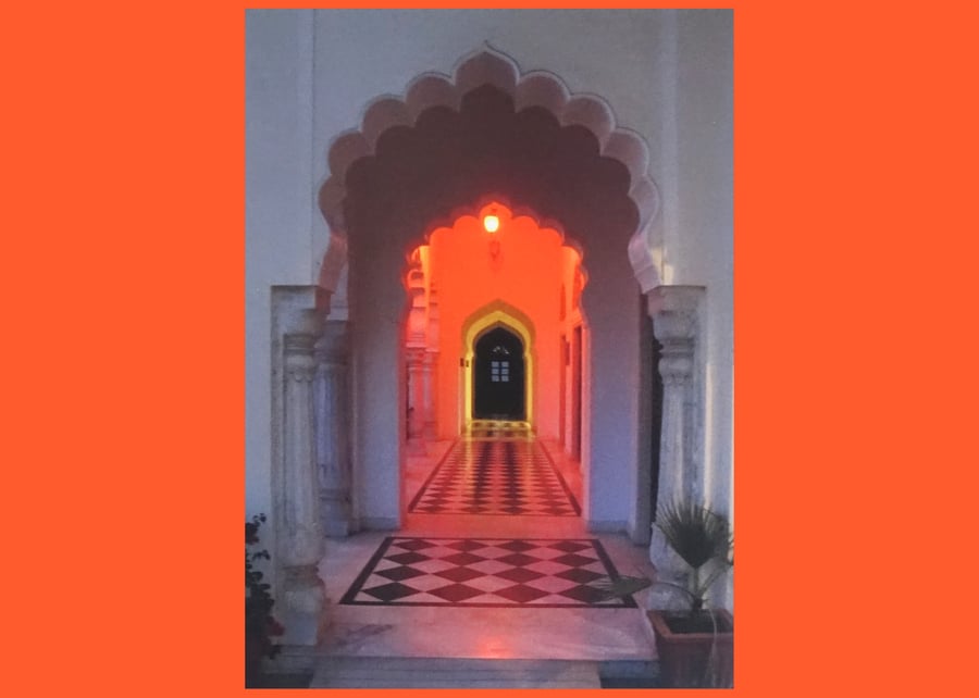 A3 NEVER ENDING DOORS  Indian Palace - Photograph Art Giclée Print - RAJASTHAN 