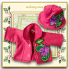 Embroidered Pink Tailored Jacket and matching Hat