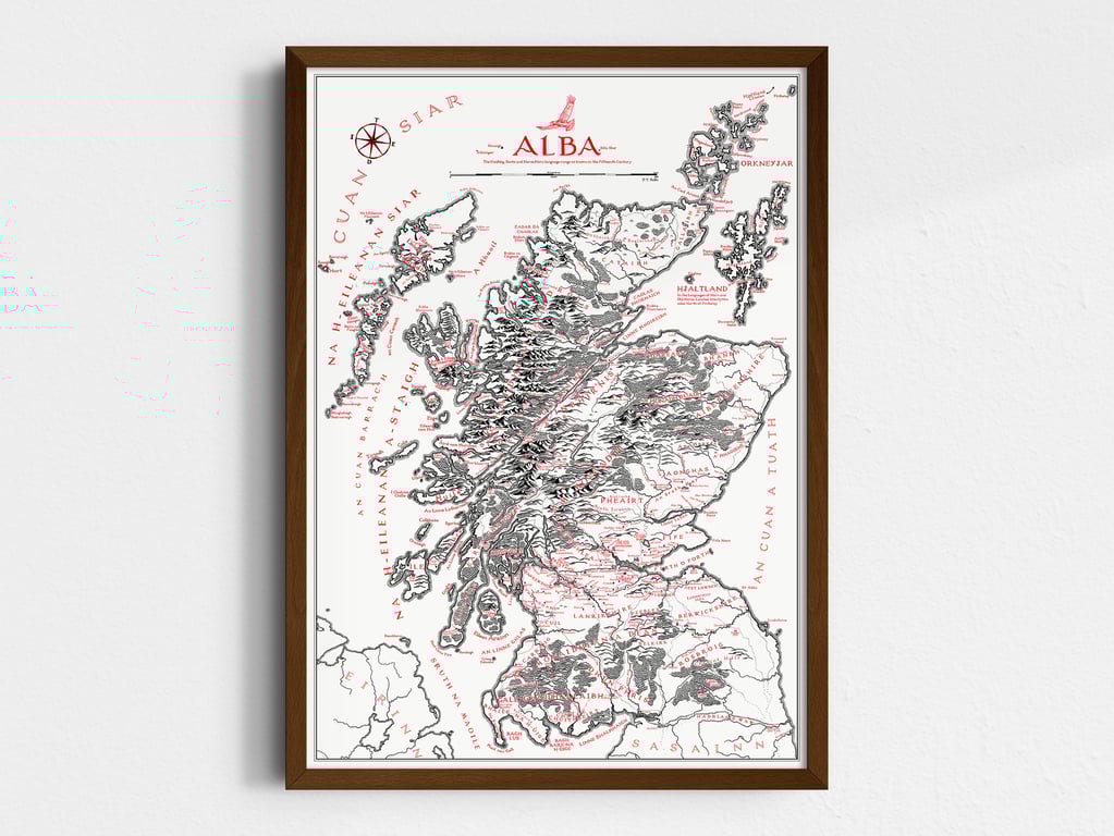 Alba - Scotland Map inspired by Tolkien