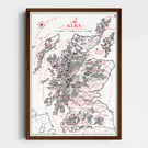 Alba - Scotland Map inspired by Tolkien