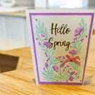 Handmade hello spring card
