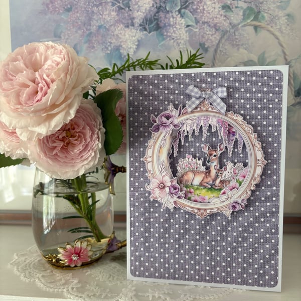 Greeting Card - 3D Deer - C276