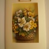 Decoupage flower birthday card