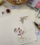 Flower girl proposal card, Will you be our flower girl, hand painted card - Image 3
