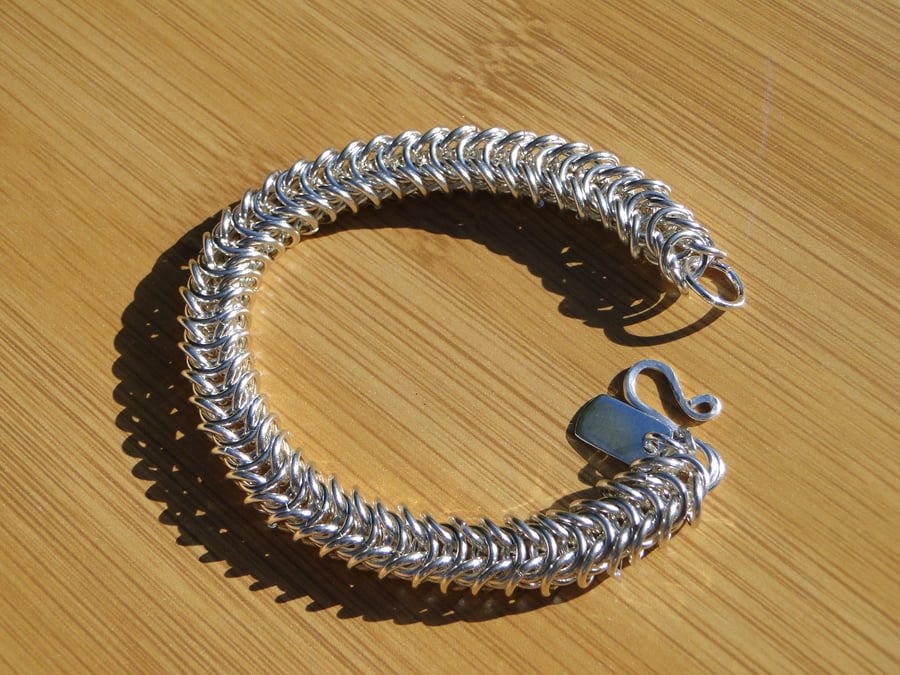 A Sterling Silver chainmail bracelet