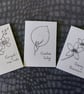 Set of 3 Hand-Drawn Botanical Notelets (A6) - With Envelopes