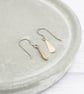 Hypoallergenic titanium ear wires - Brass stem dangle earrings - Delicate small  - Image 4
