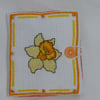 Sewing Needle Case Daffodil in Cross Stitch