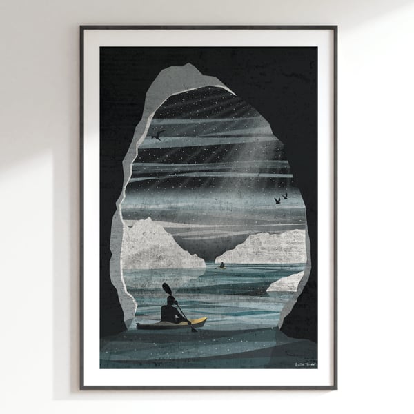 Ice Adventure Illustrated Art Print 