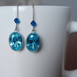 Turquoise cubic zirconium drops