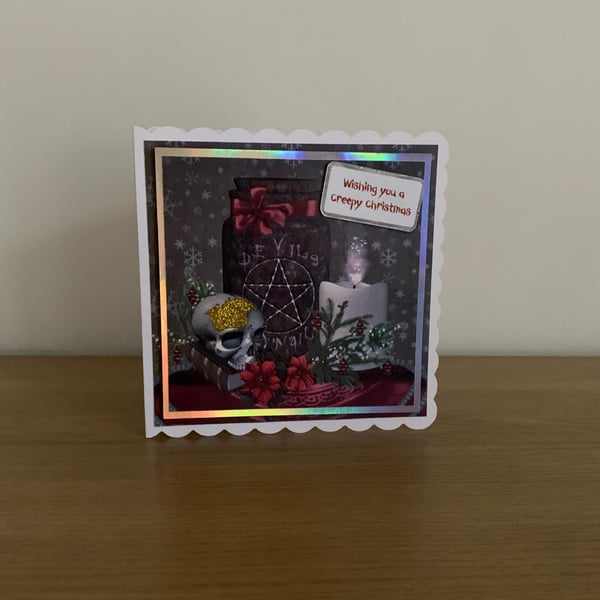 Gothic Christmas Decor Christmas Card.  Design 1