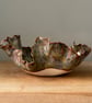 Handmade ceramic bowl, stoneware wavy key bowl, hall decor, trinket bowl