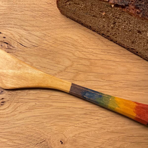 Rainbow Coloured Birch Wood Spreader