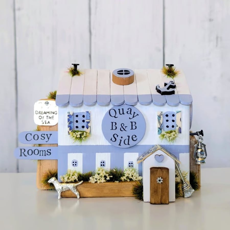 'Quayside B&B' Handmade Wooden Coastal Home Decor