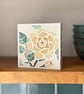 Mosaic Floral Art - Rose Mosaic Wall Plaque in Yellows - Image 6