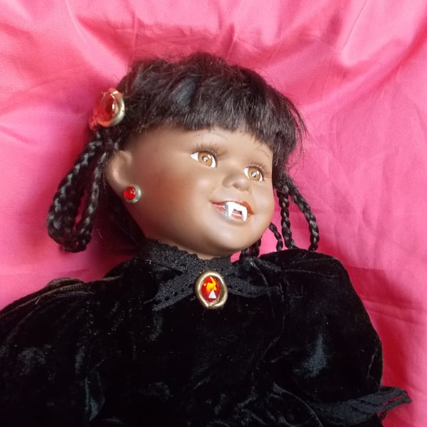 OOAK Creepy Horror Monster Doll "Vampire Queen of New Orleans"16" (40cm)