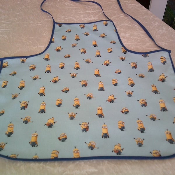 Minions on Pale Blue Baby Apron