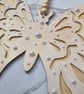 Butterfly Wall Decoration with Pearls, Wooden Ornament, Elegant Wall Decor - Image 2