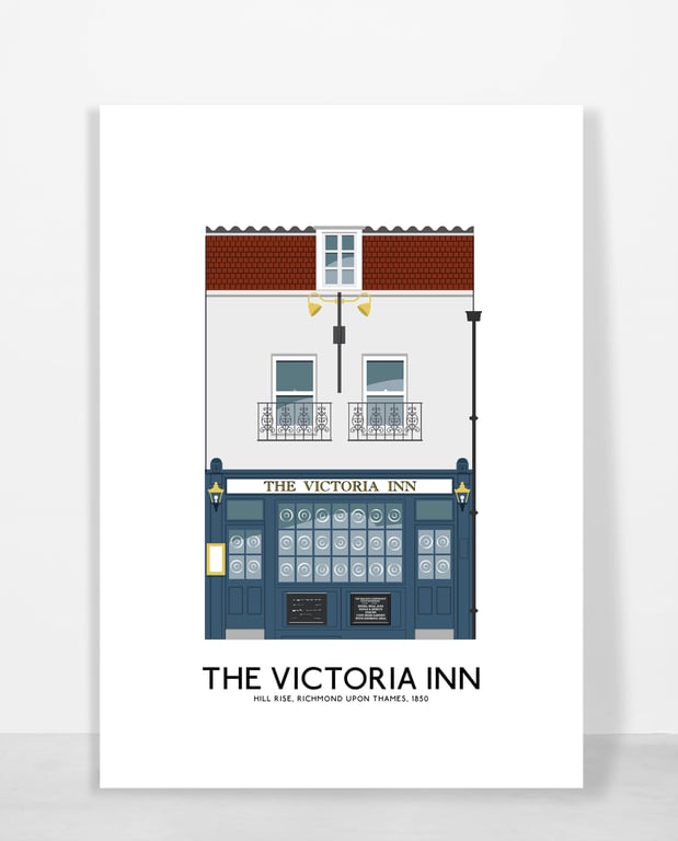 THE VICTORIA INN, RICHMOND UPON,THAMES, A4 Print