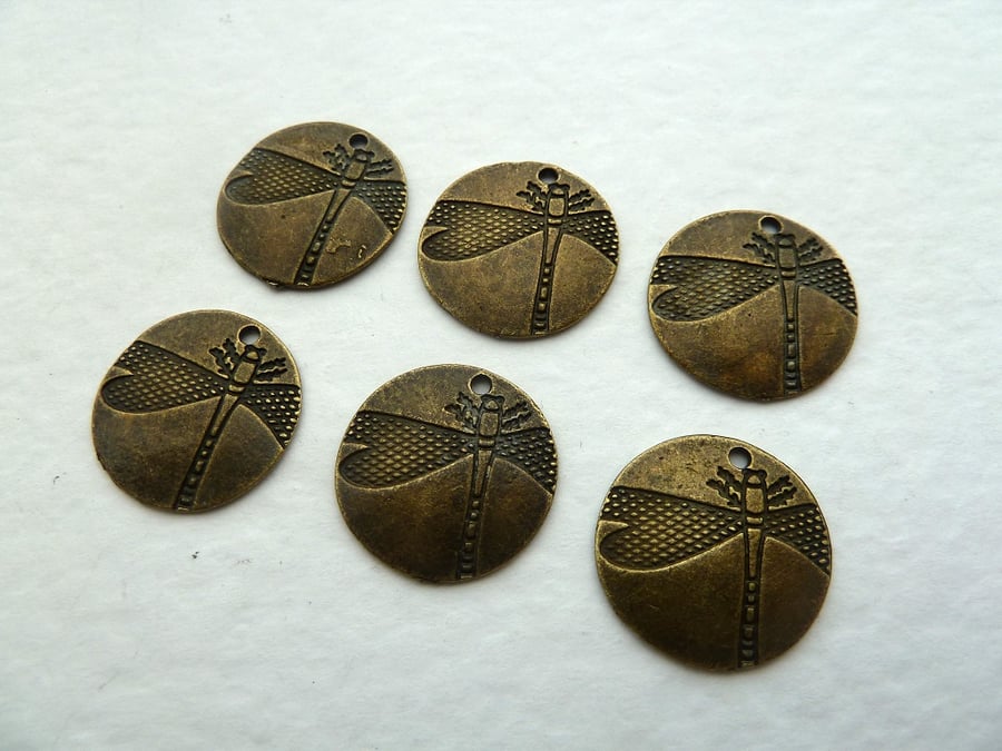 bronze dragonfly coin charms