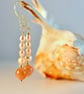 Freshwater Pearl Earrings With Sunstone - Handmade In Devon - Image 5