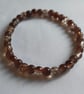 Rich Earthy Brown Glass Bead Bracelet  - Image 2
