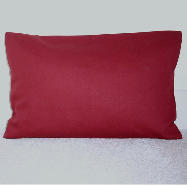 Tempur Travel Pillow Cover Burgundy 16"x10" 16x10 - No Zip Maroon Wine Red