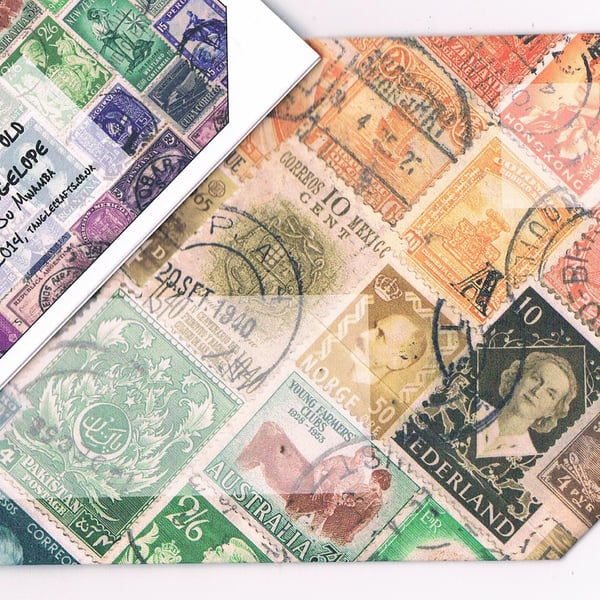 DIY ORIGAMI ENVELOPE SET - Mail Craft Mini Zine 3 inc. sample self-mailer