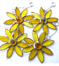 Sunflower Suncatcher Handmade Stained Glass yellow flower