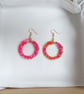 Pink and Orange Circle Earrings - Image 3