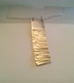 Sterling silver Hammered strip necklace - Image 1