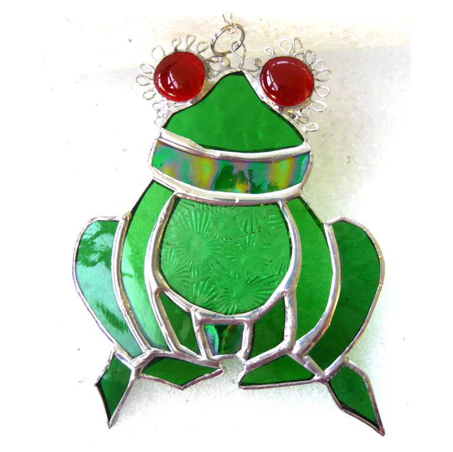 sold Frog Suncatcher Stained Glass Handmade 052 Tree Frog