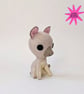 Lilac Siamese Cat, wool felt sculpture, Super Seconds Festival