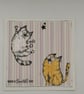Handmade Stamped Cat Card  - Image 2