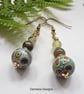 Polymer Clay Beads, Jade & Prehnite Earrings - Image 5