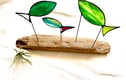 Stained glass and driftwood