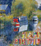 Canal Boat On The Fens Happy Birthday Card A5 - Image 1