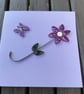 Quilled Purple Daisy & Butterfly Greetings Card - Image 2