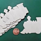 5 x Wooden Plaques   Unfinished 3mm Plywood TRAIN Shape NOT laser cut