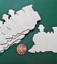 5 x Wooden Plaques   Unfinished 3mm Plywood TRAIN Shape NOT laser cut