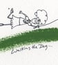 'Walking the dog, Female', unframed - Image 2
