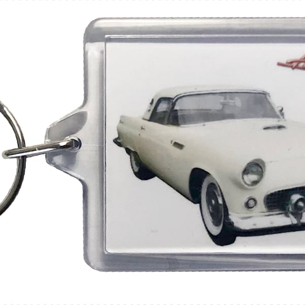 Ford Thunderbird 1956 (American Graffiti) - Keyring with 50x35mm Insert