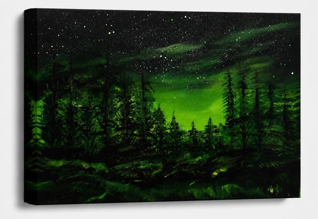 Stunning New Large Green Northern Lights Print Aurora Borealis stunning wall art