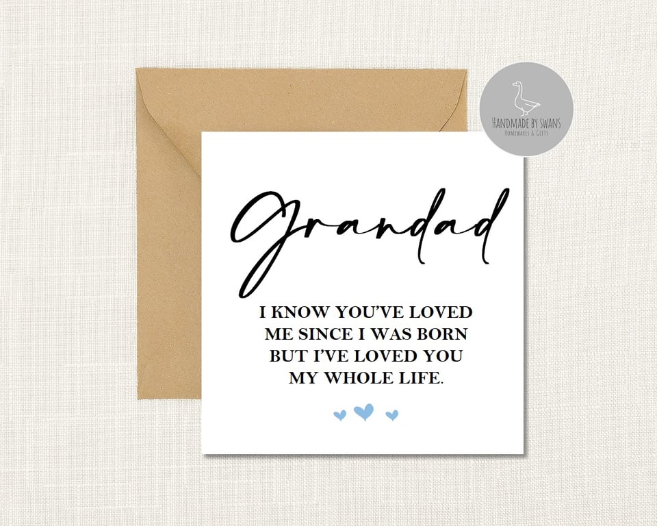 Personalised I've loved you my whole life Greeting card for Grandad
