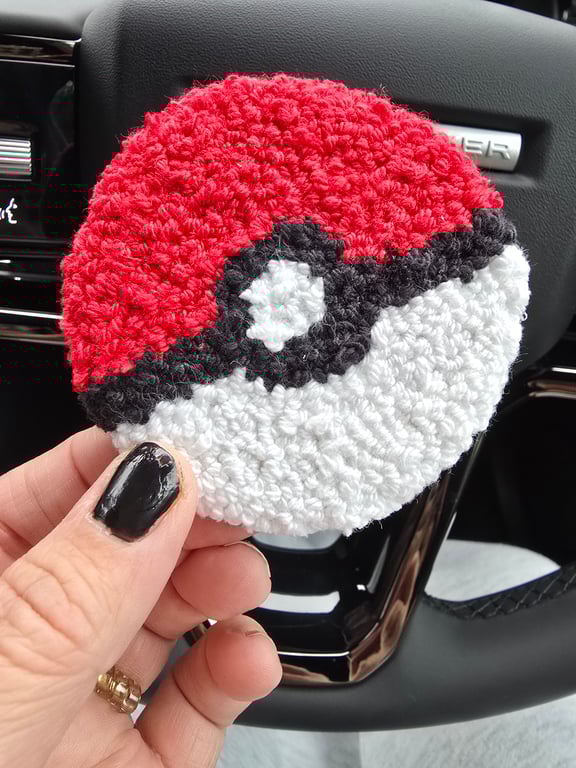 Pokemon Inspired Punch Needle Car Coaster